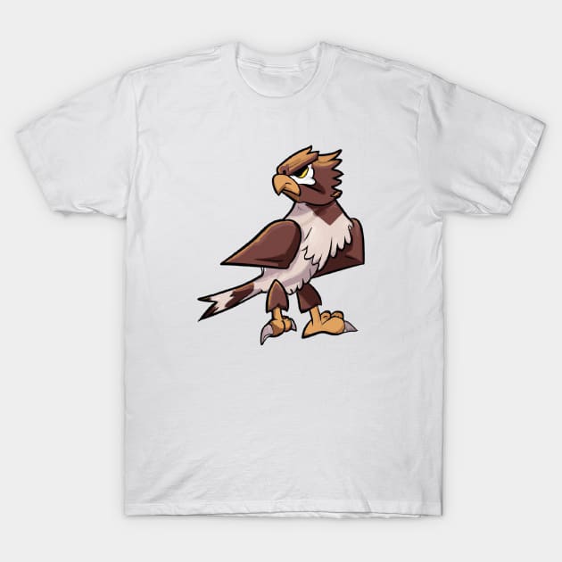 Cute Hawk Drawing T-Shirt by Play Zoo